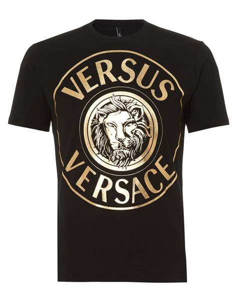 versus versace t shirt gold|Versace shirt black and gold.